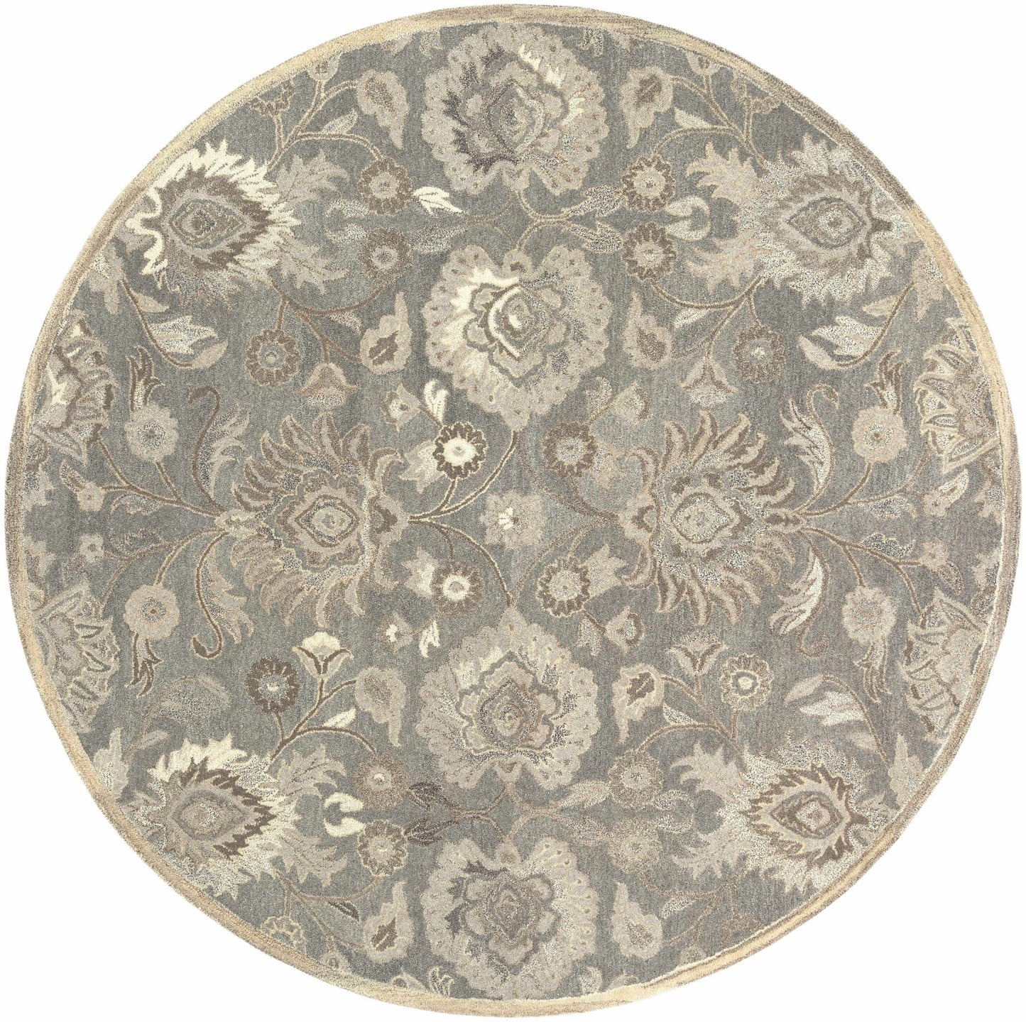 Conesus 1195 Hand Tufted Ivory & Taupe Wool Rug - Quahog Bay Bedding