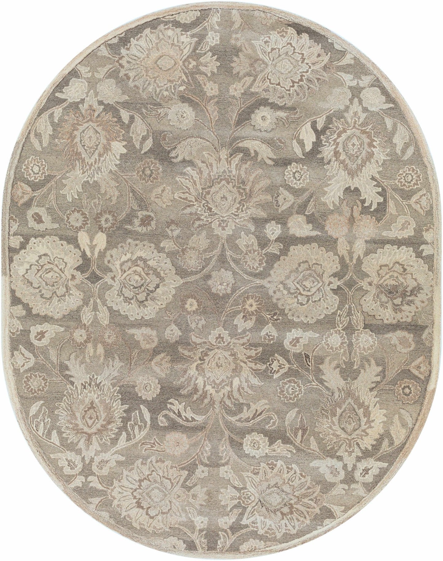Conesus 1195 Hand Tufted Ivory & Taupe Wool Rug - Quahog Bay Bedding