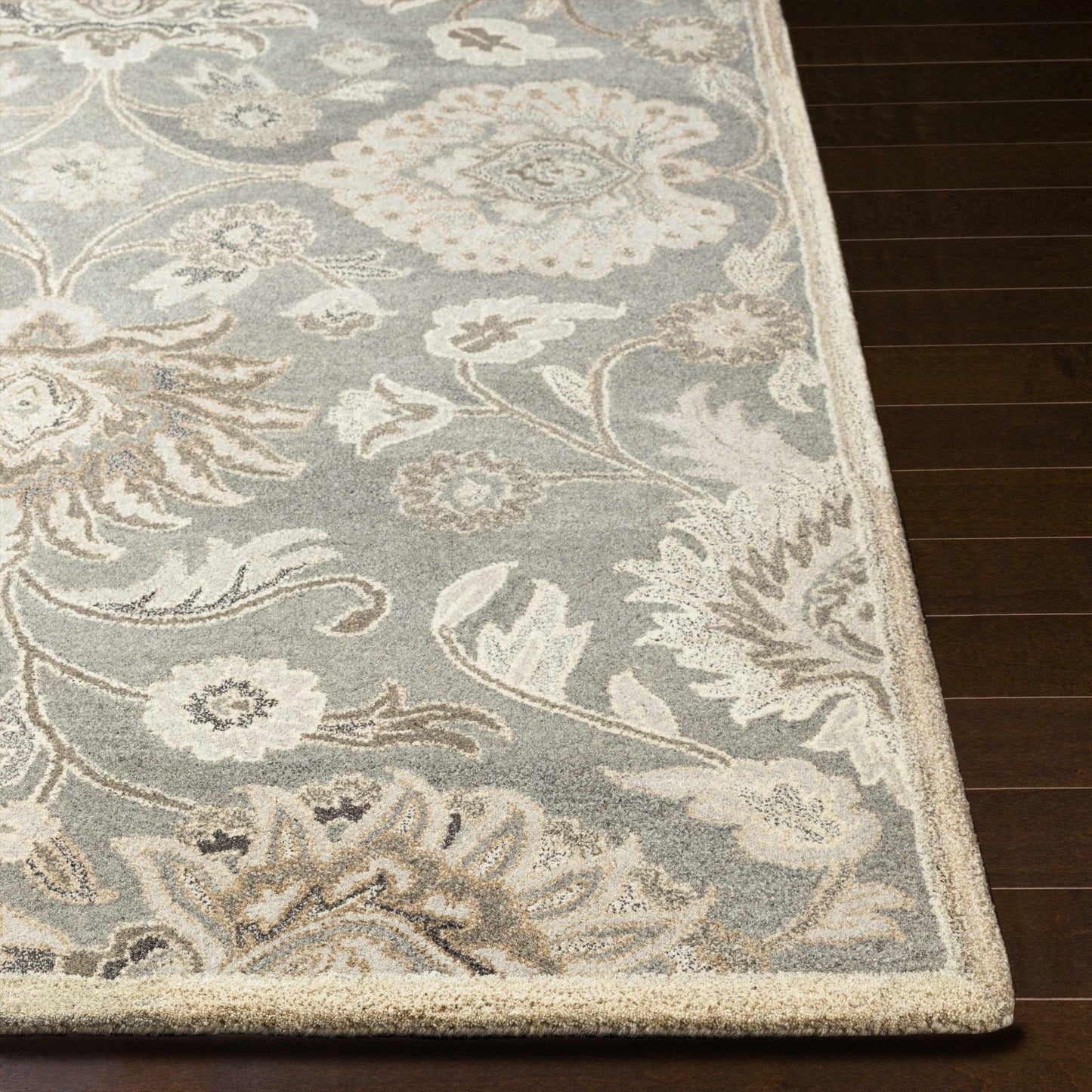 Conesus 1195 Hand Tufted Ivory & Taupe Wool Rug - Quahog Bay Bedding