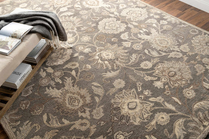 Conesus 1195 Hand Tufted Ivory & Taupe Wool Rug - Quahog Bay Bedding