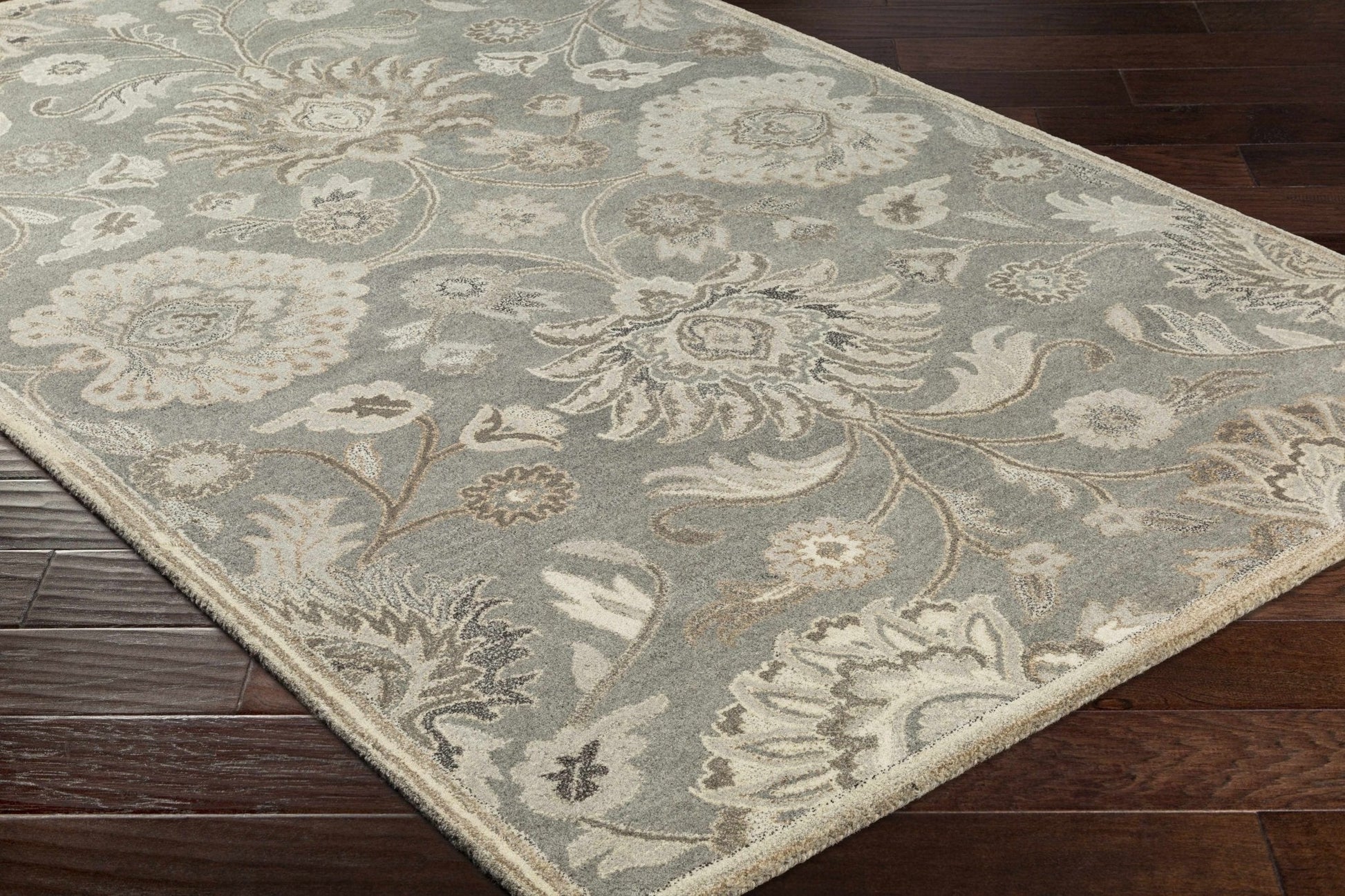 Conesus 1195 Hand Tufted Ivory & Taupe Wool Rug - Quahog Bay Bedding