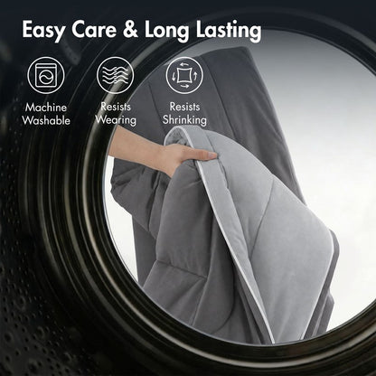 Cooling Lightweight Down Alternative Reversible Comforter | Nautical Comforters | Grey - Quahog Bay Bedding