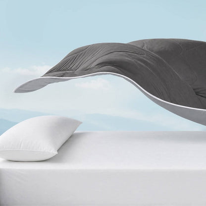 Cooling Lightweight Down Alternative Reversible Comforter | Nautical Comforters | Grey - Quahog Bay Bedding