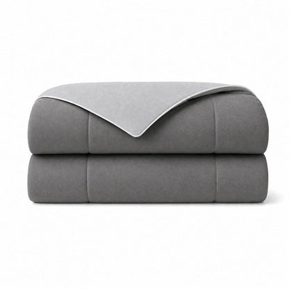 Cooling Lightweight Down Alternative Reversible Comforter | Nautical Comforters | Grey - Quahog Bay Bedding