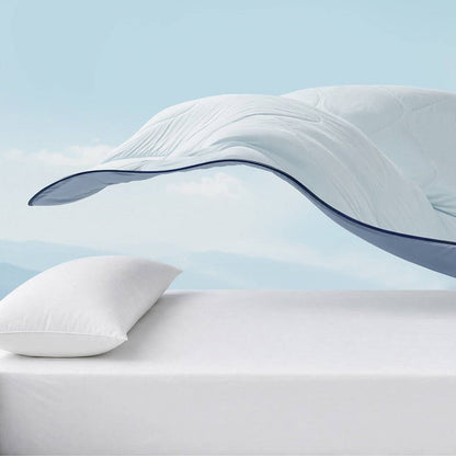 Cooling Lightweight Down Alternative Reversible Comforter | Nautical Comforters | Light Blue - Quahog Bay Bedding