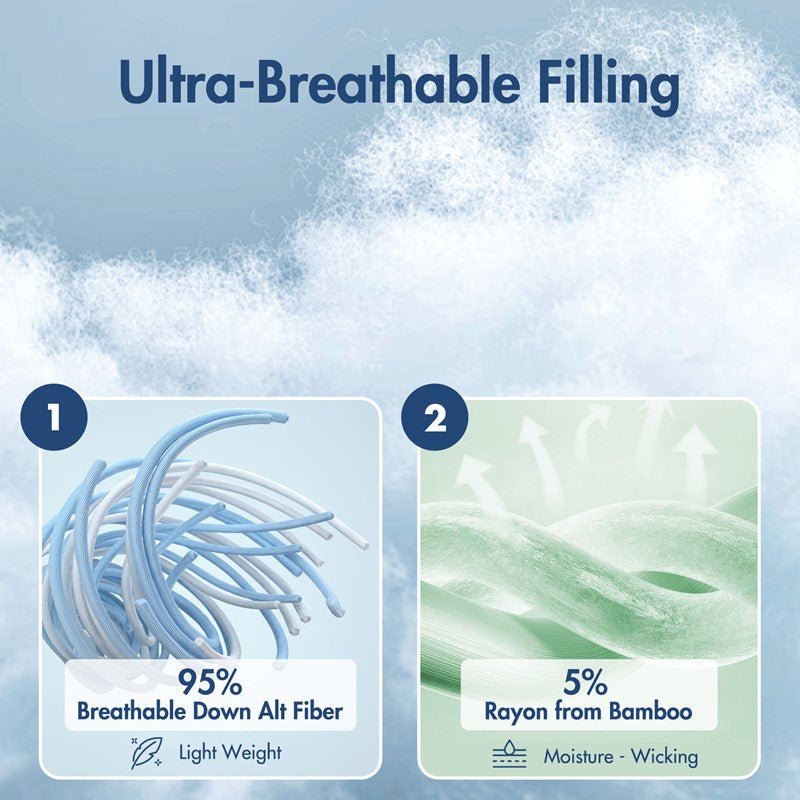 Cooling Lightweight Down Alternative Reversible Comforter | Nautical Comforters | Light Blue - Quahog Bay Bedding