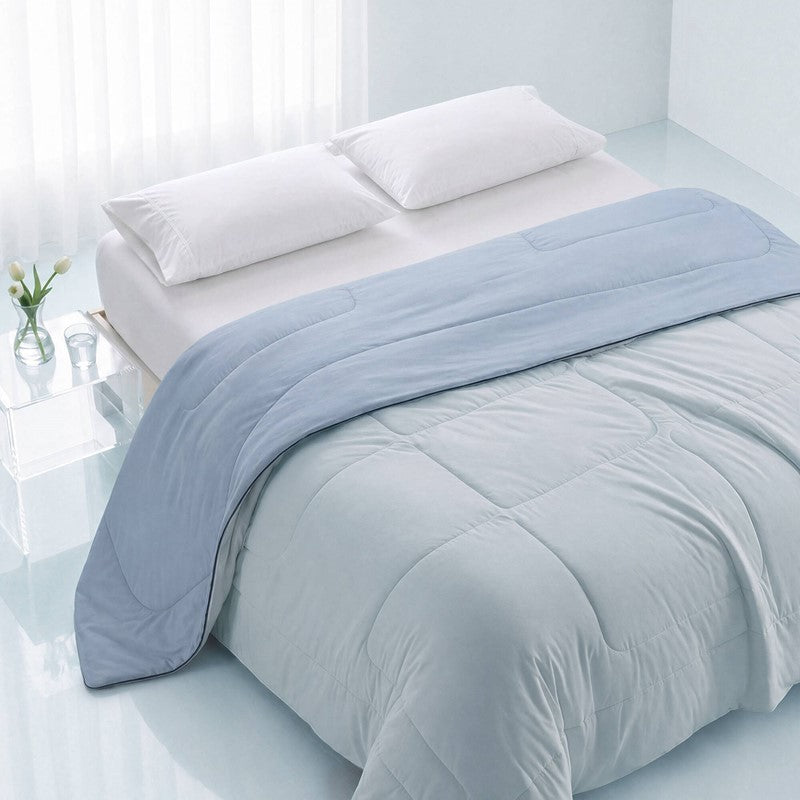 Cooling Lightweight Down Alternative Reversible Comforter | Nautical Comforters | Light Blue - Quahog Bay Bedding