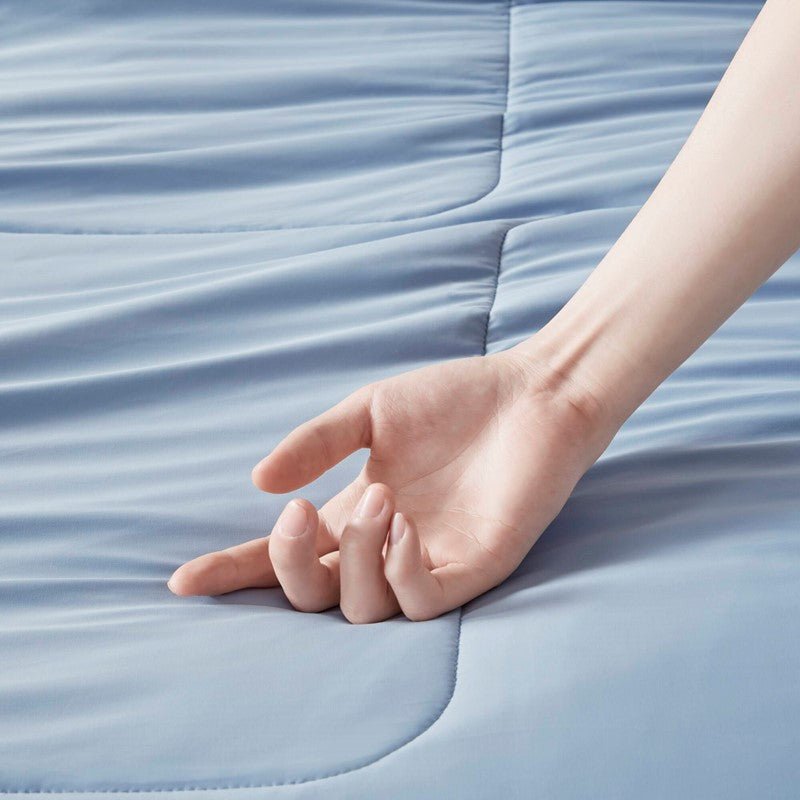 Cooling Lightweight Down Alternative Reversible Comforter | Nautical Comforters | Light Blue - Quahog Bay Bedding
