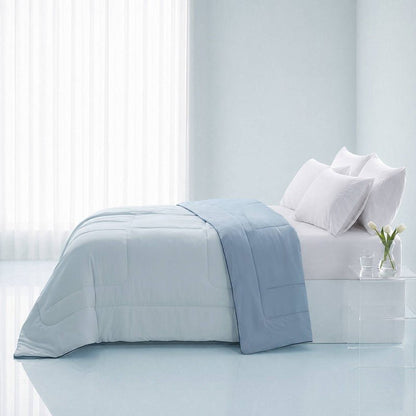 Cooling Lightweight Down Alternative Reversible Comforter | Nautical Comforters | Light Blue - Quahog Bay Bedding