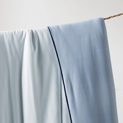 Cooling Lightweight Down Alternative Reversible Comforter | Nautical Comforters | Light Blue - Quahog Bay Bedding