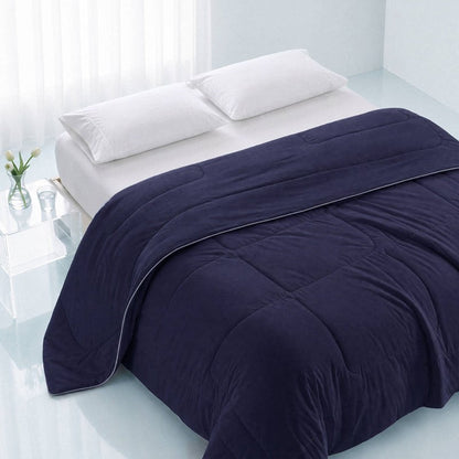 Cooling Lightweight Down Alternative Reversible Comforter | Nautical Comforters | Navy Blue - Quahog Bay Bedding