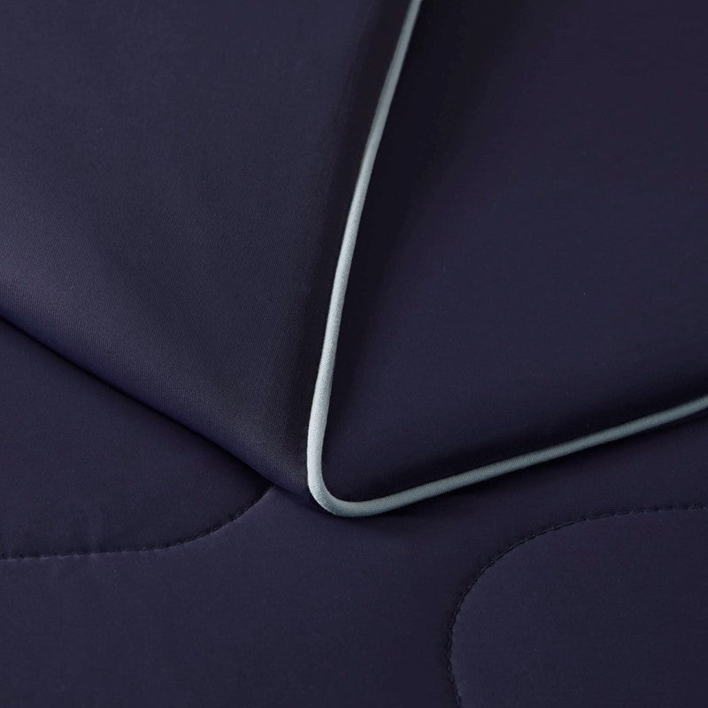 Cooling Lightweight Down Alternative Reversible Comforter | Nautical Comforters | Navy Blue - Quahog Bay Bedding
