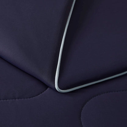 Cooling Lightweight Down Alternative Reversible Comforter | Nautical Comforters | Navy Blue - Quahog Bay Bedding