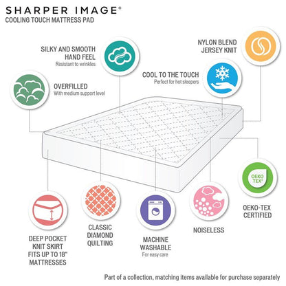Cooling Touch Overfilled Deep Pocket Mattress Pad - Quahog Bay Bedding