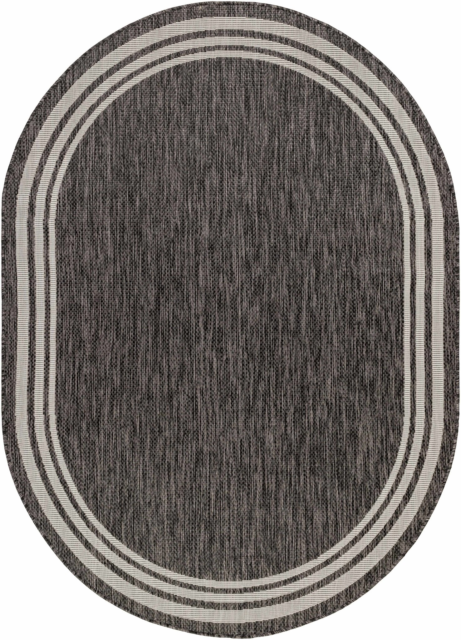 Coonamble Bordered Antrasit Rug - Quahog Bay Bedding