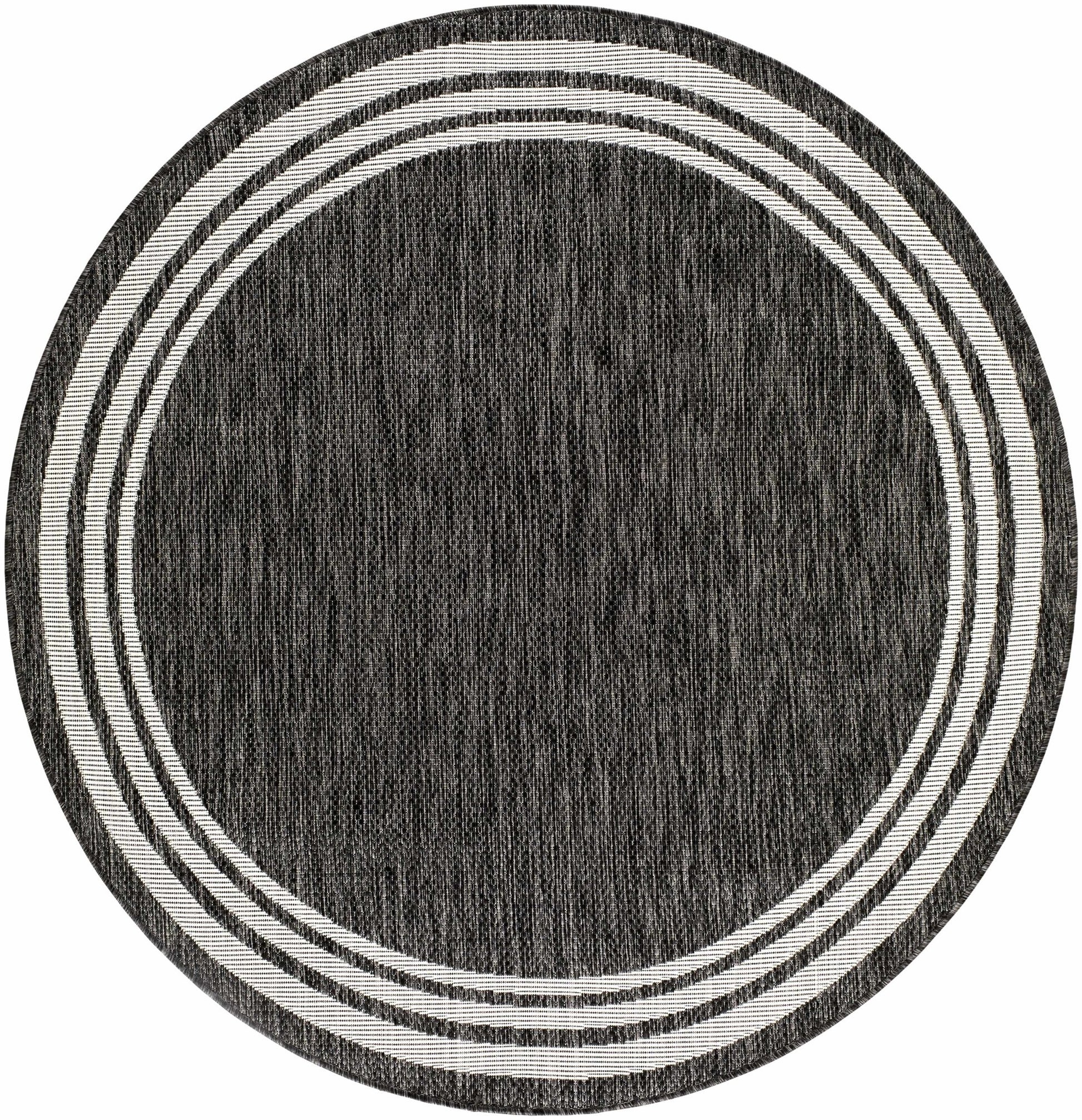 Coonamble Bordered Antrasit Rug - Quahog Bay Bedding
