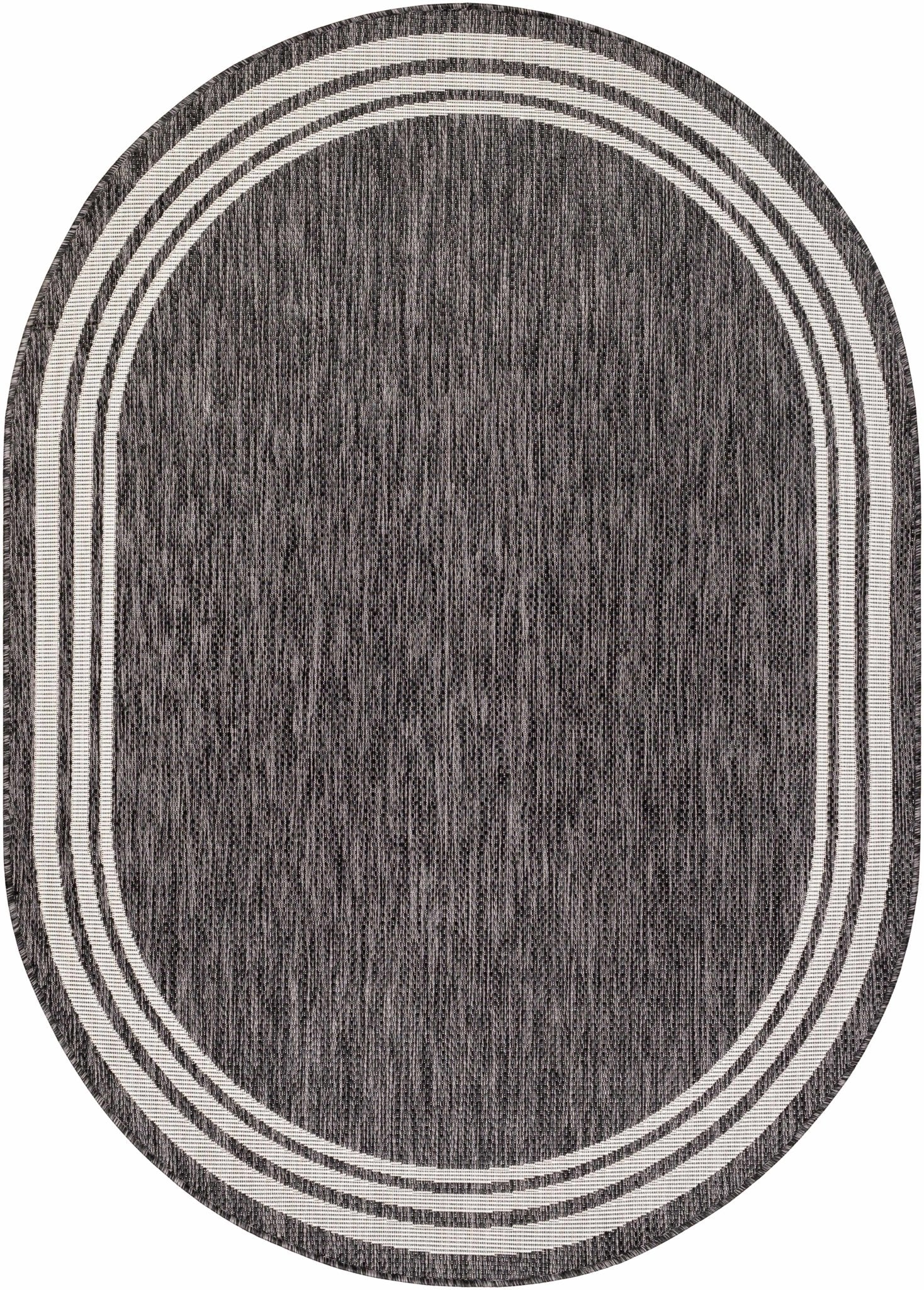 Coonamble Bordered Antrasit Rug - Quahog Bay Bedding