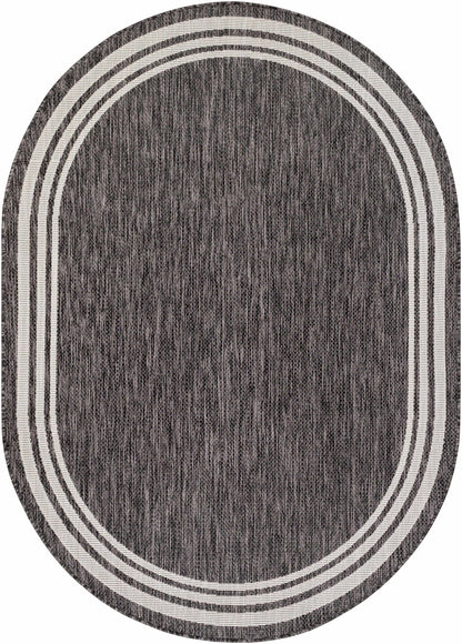 Coonamble Bordered Antrasit Rug - Quahog Bay Bedding