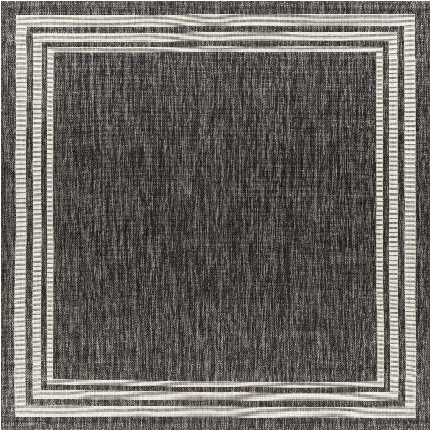 Coonamble Bordered Antrasit Rug - Quahog Bay Bedding