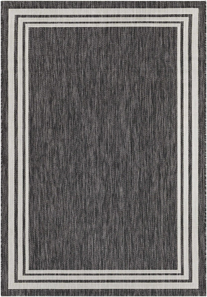 Coonamble Bordered Antrasit Rug - Quahog Bay Bedding