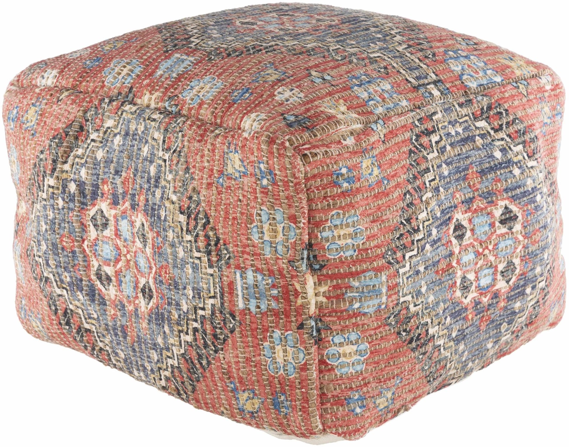Copeland Woven Jute and Cotton Pouf - Quahog Bay Bedding