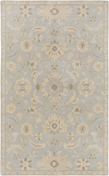 Copen Beige Floral Wool Rug
