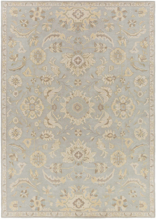 Copen Beige Floral Wool Rug