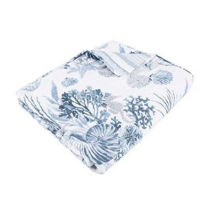 Coral Landing Quilted Throw - Quahog Bay Bedding
