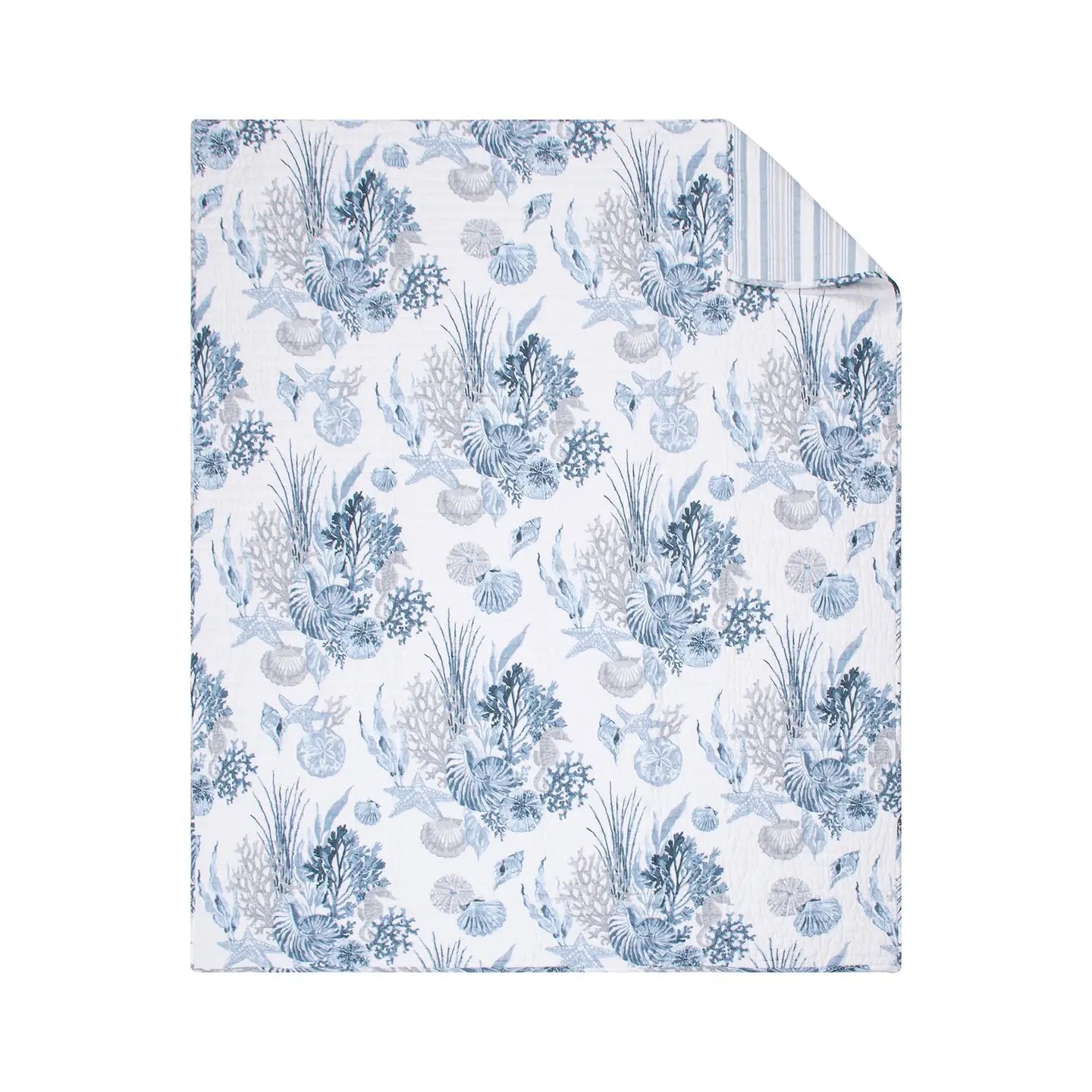 Coral Landing Quilted Throw - Quahog Bay Bedding