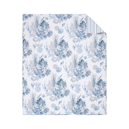 Coral Landing Quilted Throw - Quahog Bay Bedding