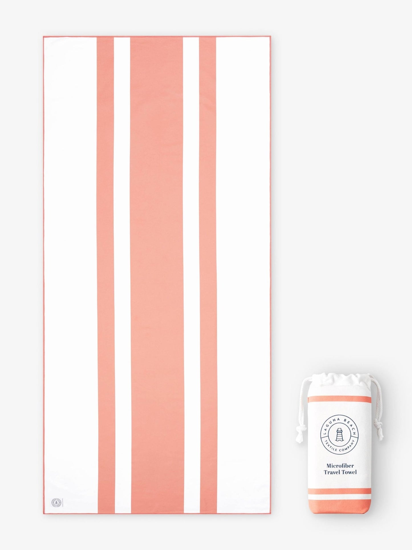 Coral Microfiber Beach Towel - Coastal Beach Towels - Quahog Bay Bedding