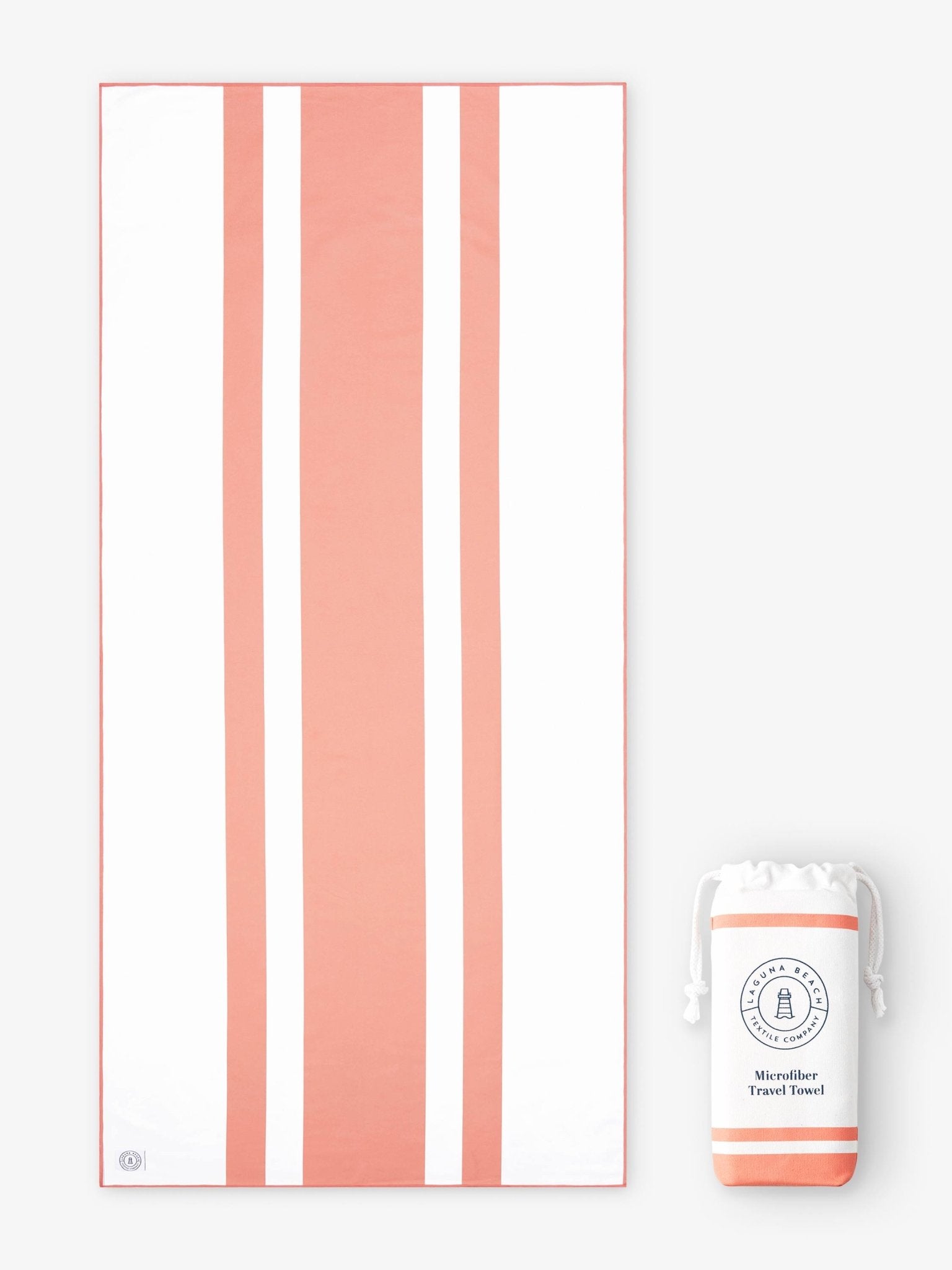 Coral Microfiber Beach Towel - Coastal Beach Towels - Quahog Bay Bedding