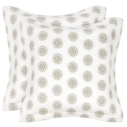 Cosima Coastal Euro Shams - Coastal Pillow Shams - Quahog Bay Bedding