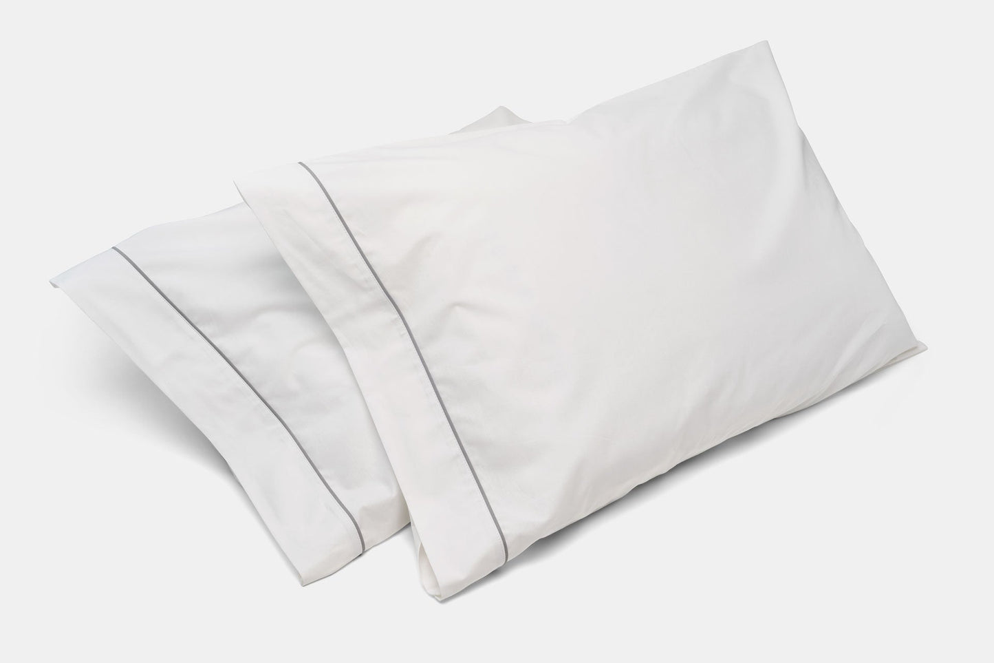 Cotton Bed Pillowcases with Classic Piping Design - American Made With USA Grown Cotton - Quahog Bay Bedding