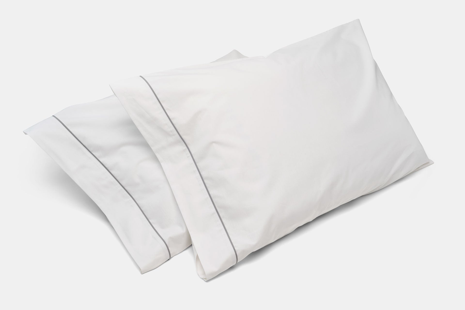 Cotton Bed Pillowcases with Classic Piping Design - American Made With USA Grown Cotton - Quahog Bay Bedding