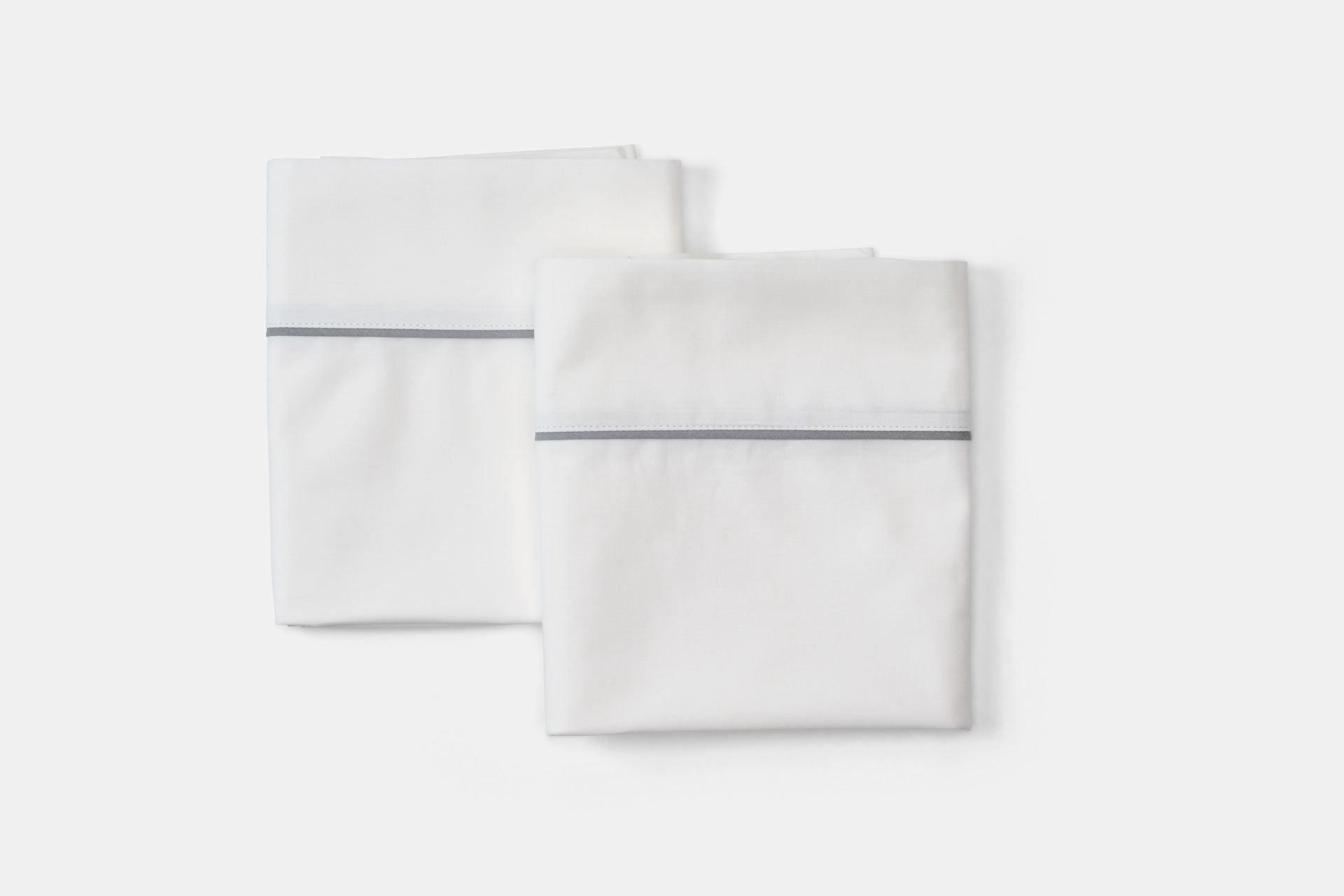 Cotton Bed Pillowcases with Classic Piping Design - American Made With USA Grown Cotton - Quahog Bay Bedding