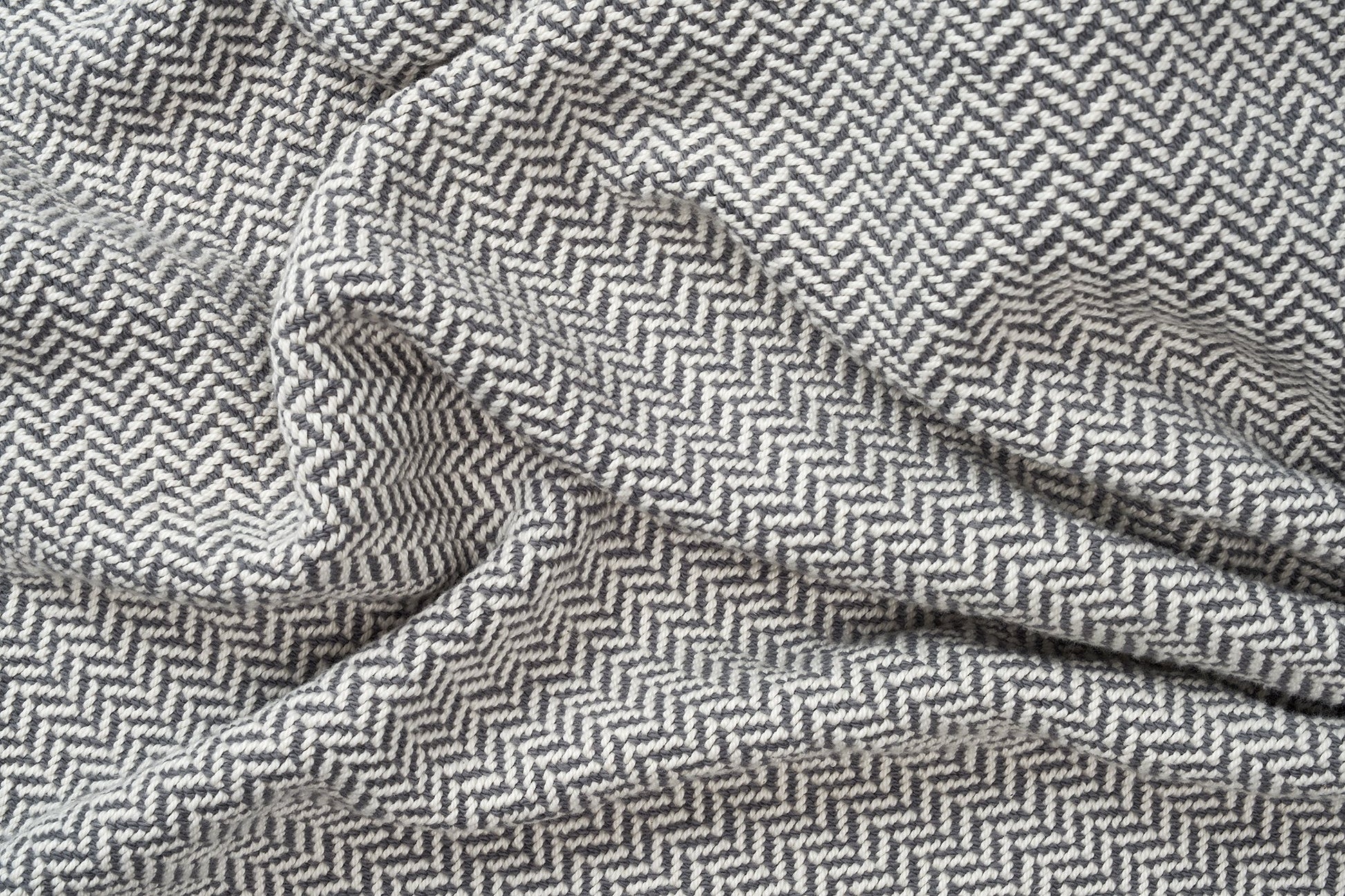 Cotton Herringbone Weave Cotton Blanket - American Made With USA Grown Cotton - Quahog Bay Bedding