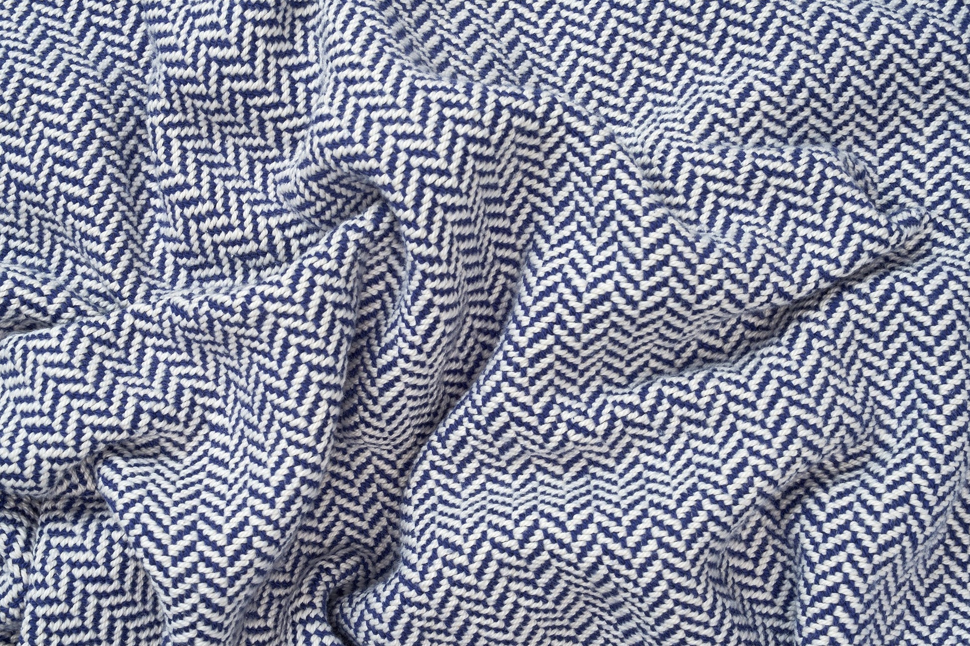 Cotton Herringbone Weave Cotton Blanket - American Made With USA Grown Cotton - Quahog Bay Bedding