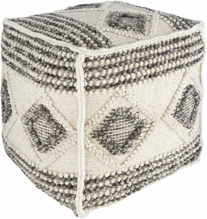 Cowanesque Beige Diamond - Patterned Square Pouf - Quahog Bay Bedding