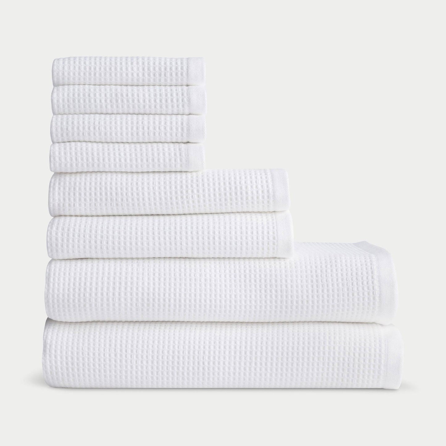 Waffle Bath Towel Set Bamboo Cotton Blend - Quahog Bay Bedding