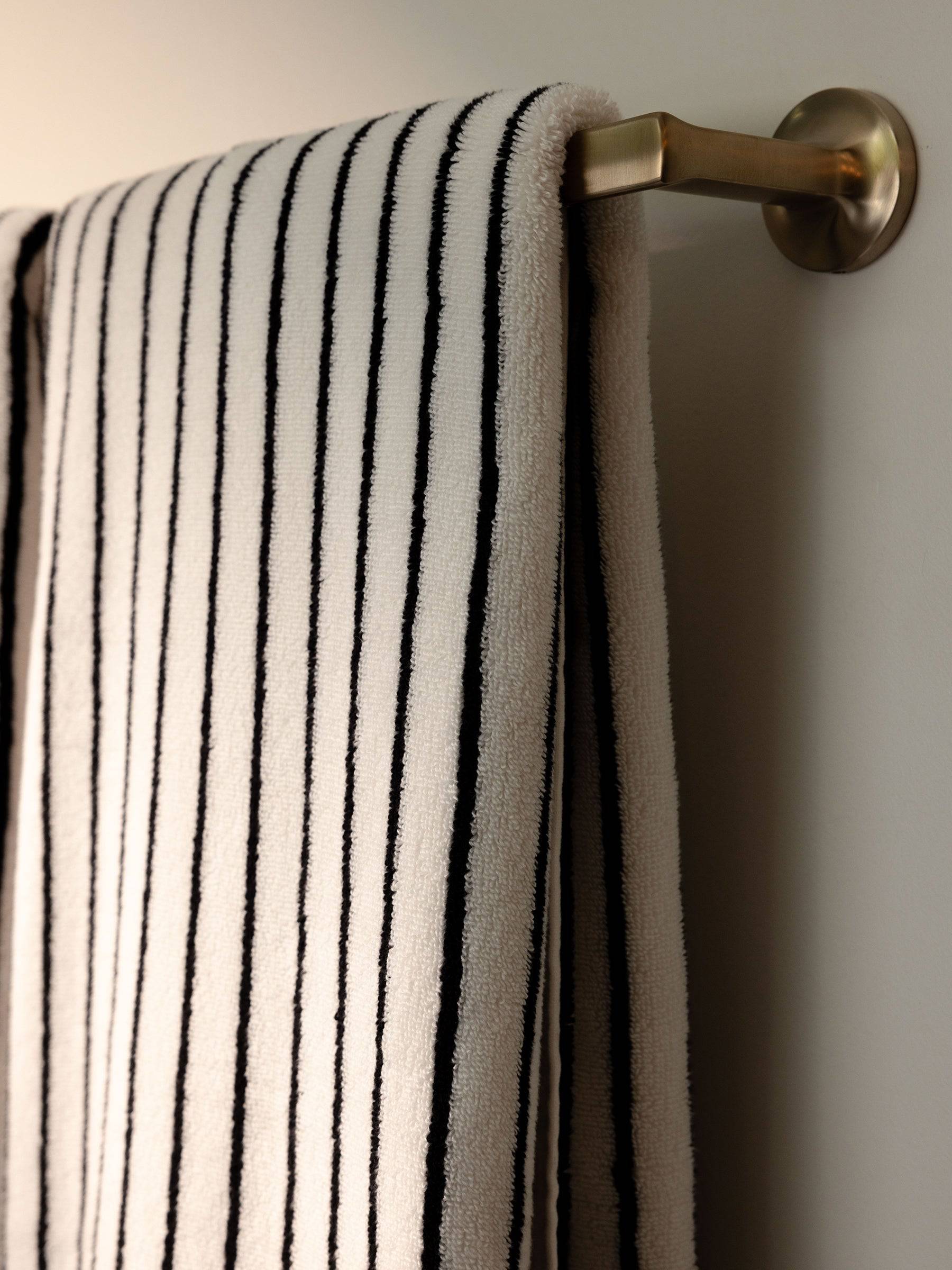 Luxe Striped Bamboo Bath Towels - Quahog Bay Bedding