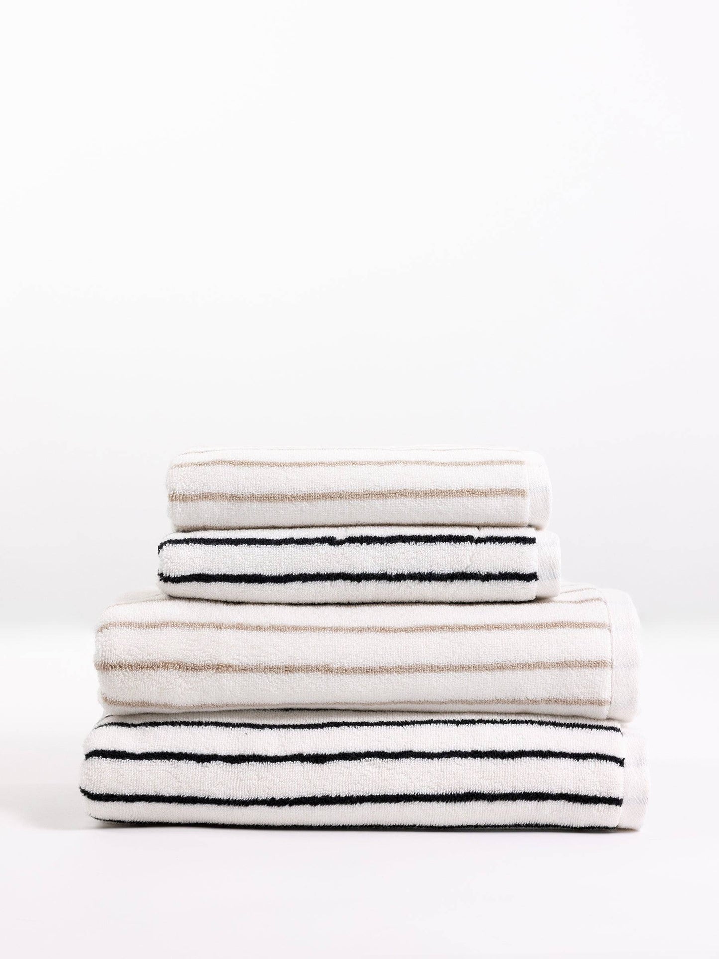 Luxe Striped Bamboo Bath Towels - Quahog Bay Bedding