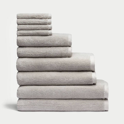 Complete Ribbed Terry Bath Bundle Cotton And Bamboo Towels - Quahog Bay Bedding