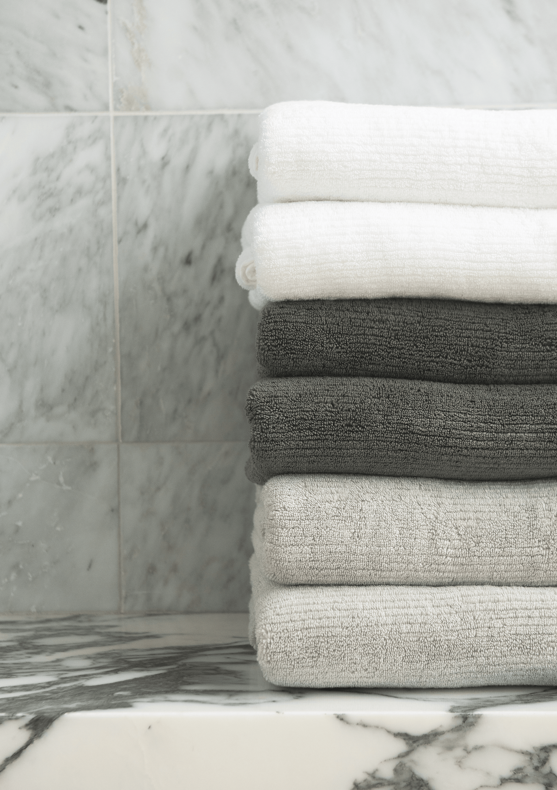 Complete Ribbed Terry Bath Bundle Cotton And Bamboo Towels - Quahog Bay Bedding