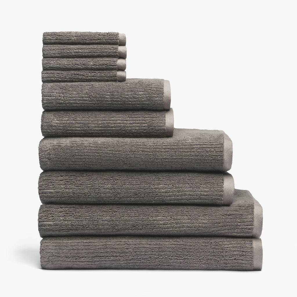 Complete Ribbed Terry Bath Bundle Cotton And Bamboo Towels - Quahog Bay Bedding