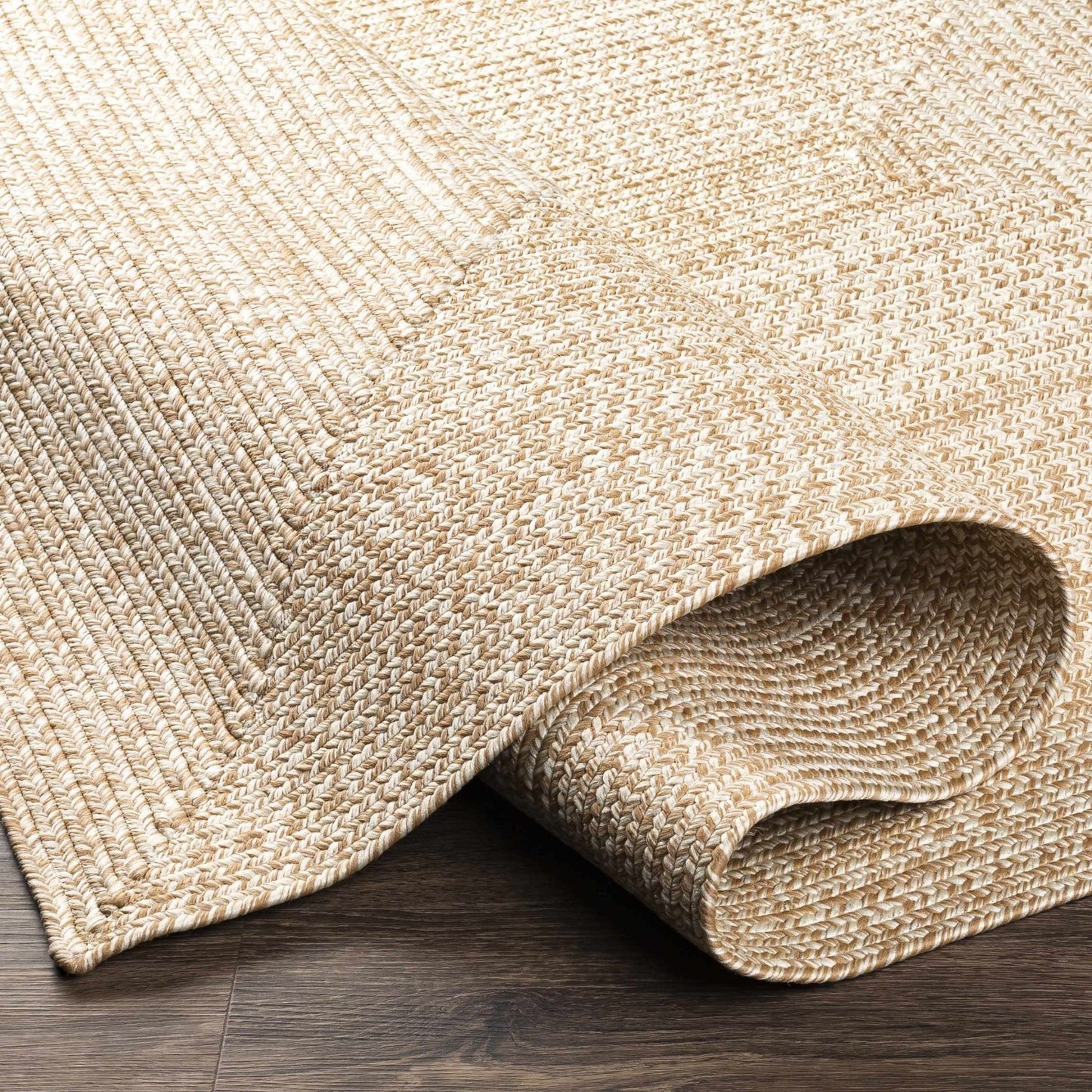 Cream Braided Faux Jute Rug - Quahog Bay Bedding