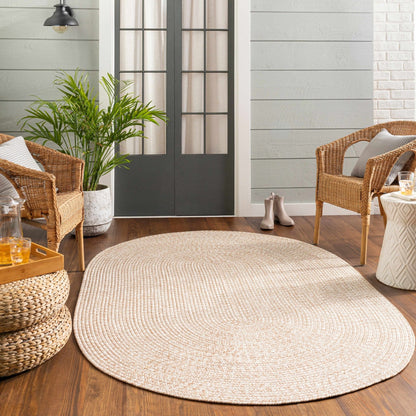 Cream Braided Faux Jute Rug - Quahog Bay Bedding