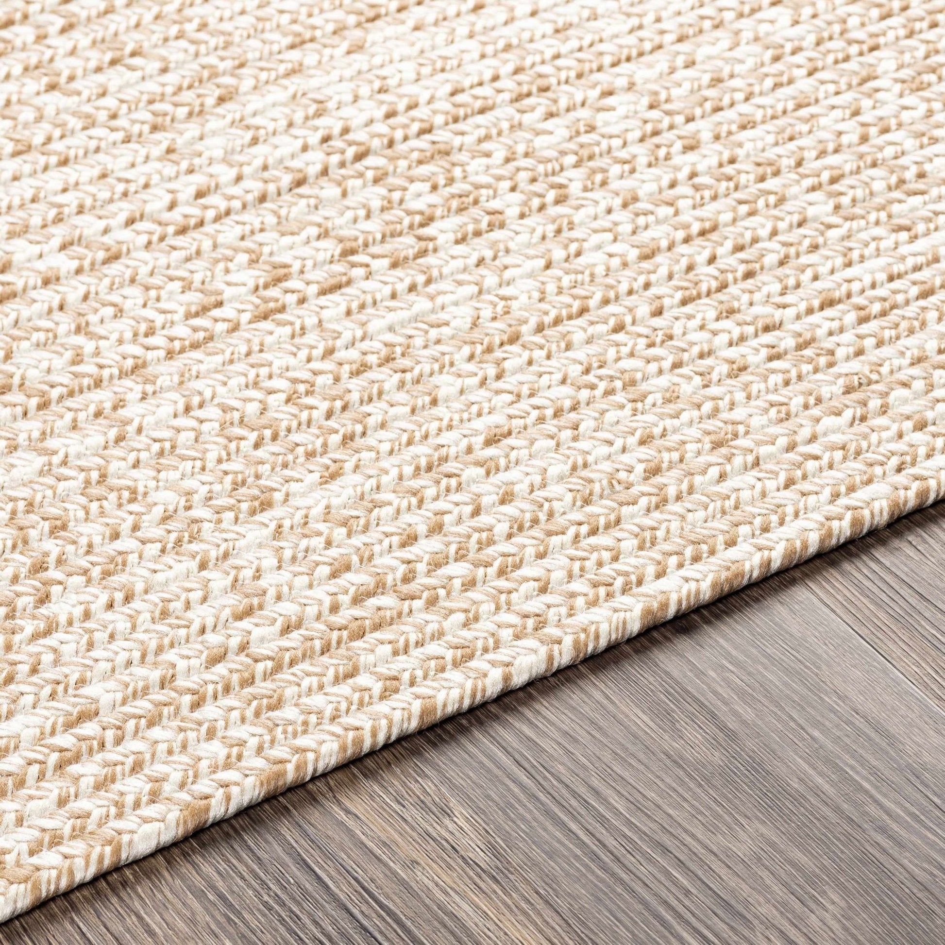 Cream Braided Faux Jute Rug - Quahog Bay Bedding