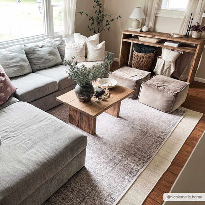 Cream Holi - 2301 Washable Area Rug - Quahog Bay Bedding