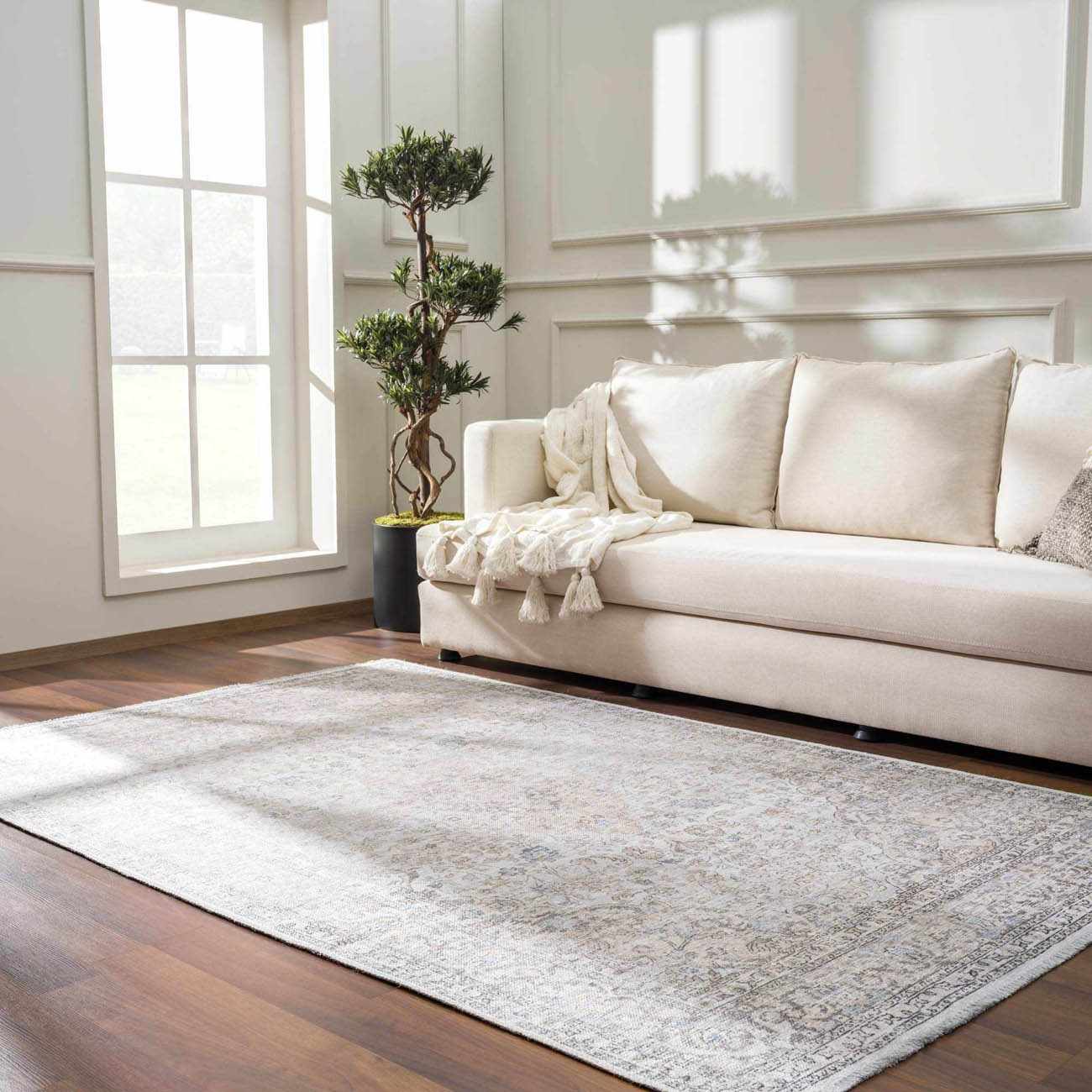 Cream Holi - 2301 Washable Area Rug - Quahog Bay Bedding
